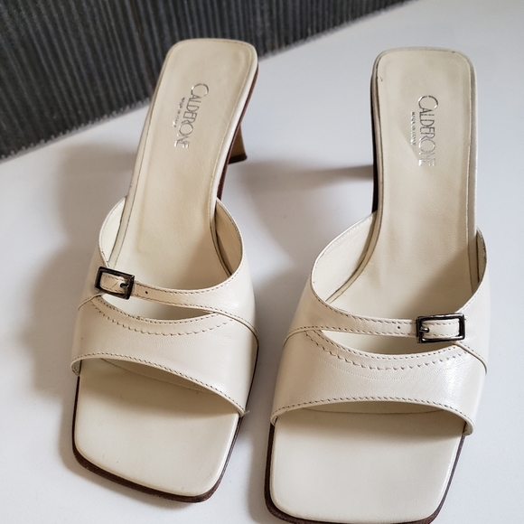 Leather Slip-on Heels - Picture 3 of 10